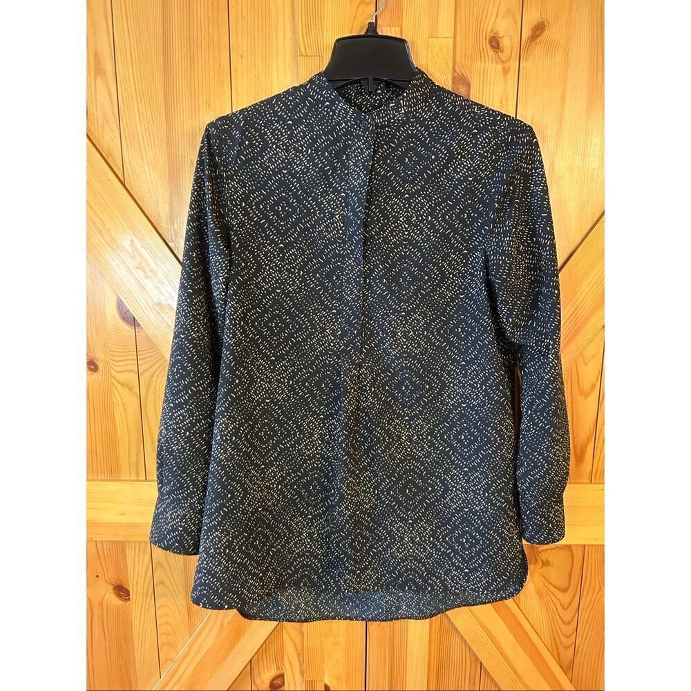 Lauren Ralph Lauren Long Sleeve Pullover Blouse Black Size Small (5461)